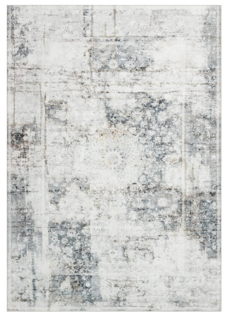 Alfombra Venezia Gris Azul Marino Vintage