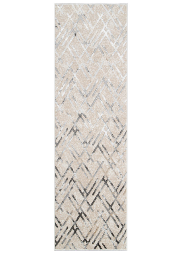 Alfombra de Pasillo Crystal Gris Beige Rombos