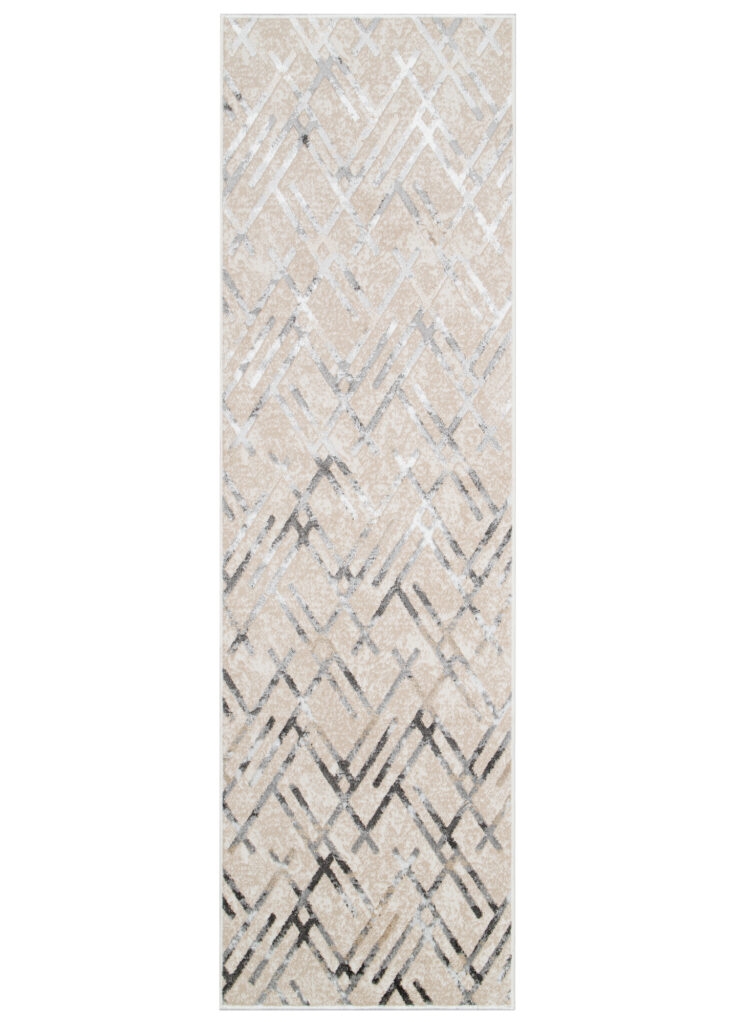 Alfombra de Pasillo Crystal Gris Beige Rombos