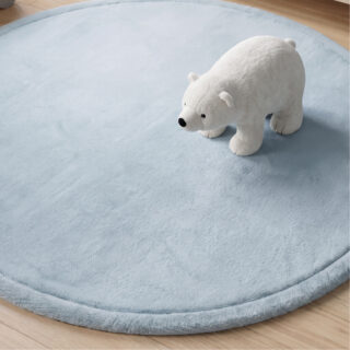 Alfombra Infantil Fluffin Redonda Azul