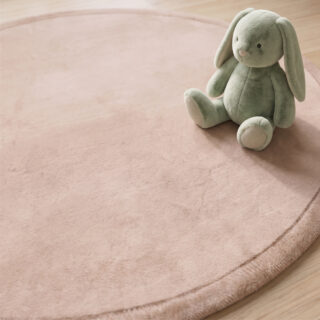 Alfombra Infantil Fluffin Redonda Beige