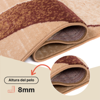 Alfombra Dream Moderno Marrón Claro Beige Ondas