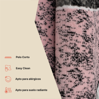 Alfombra Dream Moderno Gris Rosa Ondas
