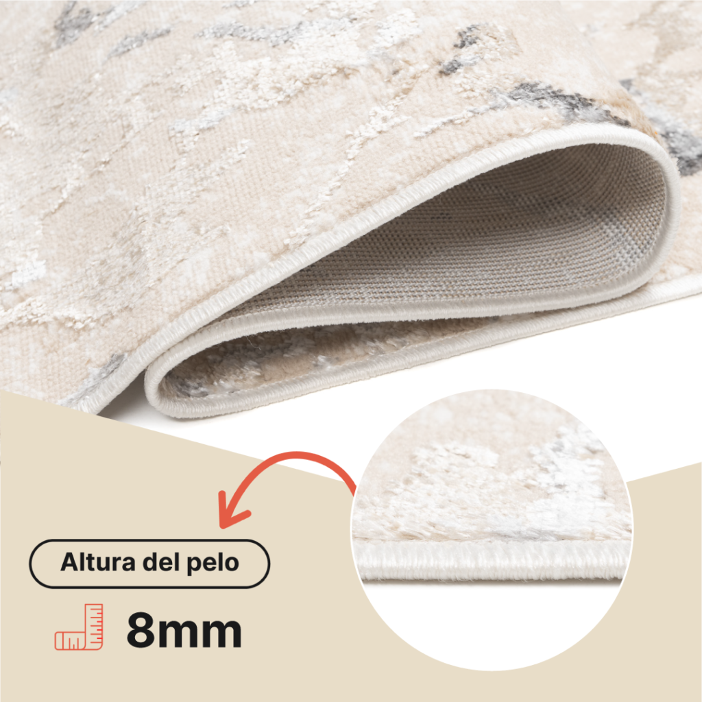 Alfombra de Pasillo Crystal Beige Gris Abstracto