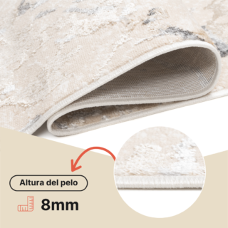 Alfombra de Pasillo Crystal Beige Gris Abstracto