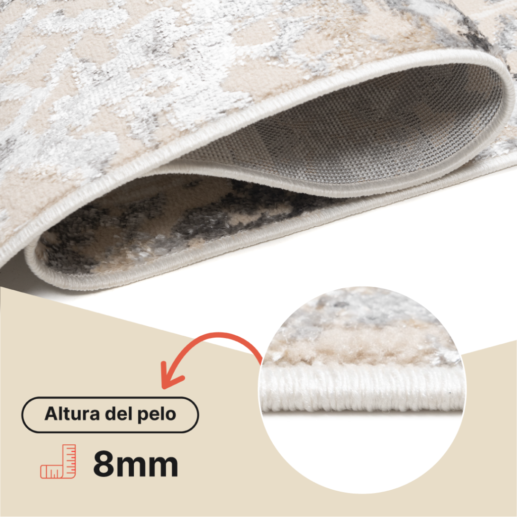 Alfombra de Pasillo Crystal Beige Gris Retro