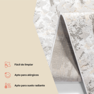 Alfombra de Pasillo Crystal Gris oscuro Retro