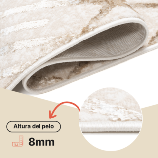 Alfombra de Pasillo Crystal Beige Marrón Rombos