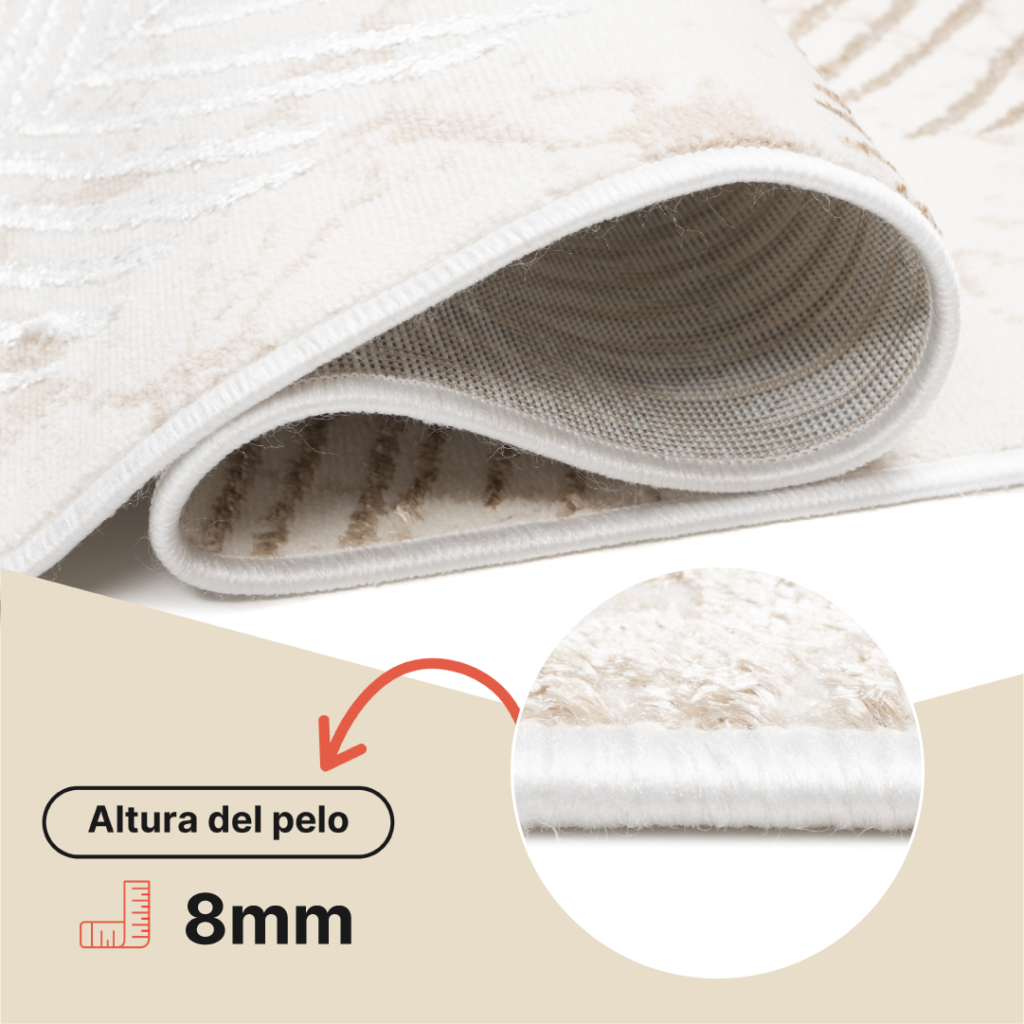 Alfombra de Pasillo Crystal Beige Hojas