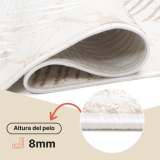 Alfombra de Pasillo Crystal Beige Hojas