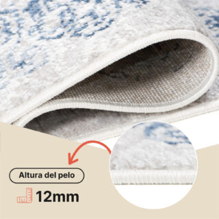 Alfombra Sky Azul Crema Moteado Vintage