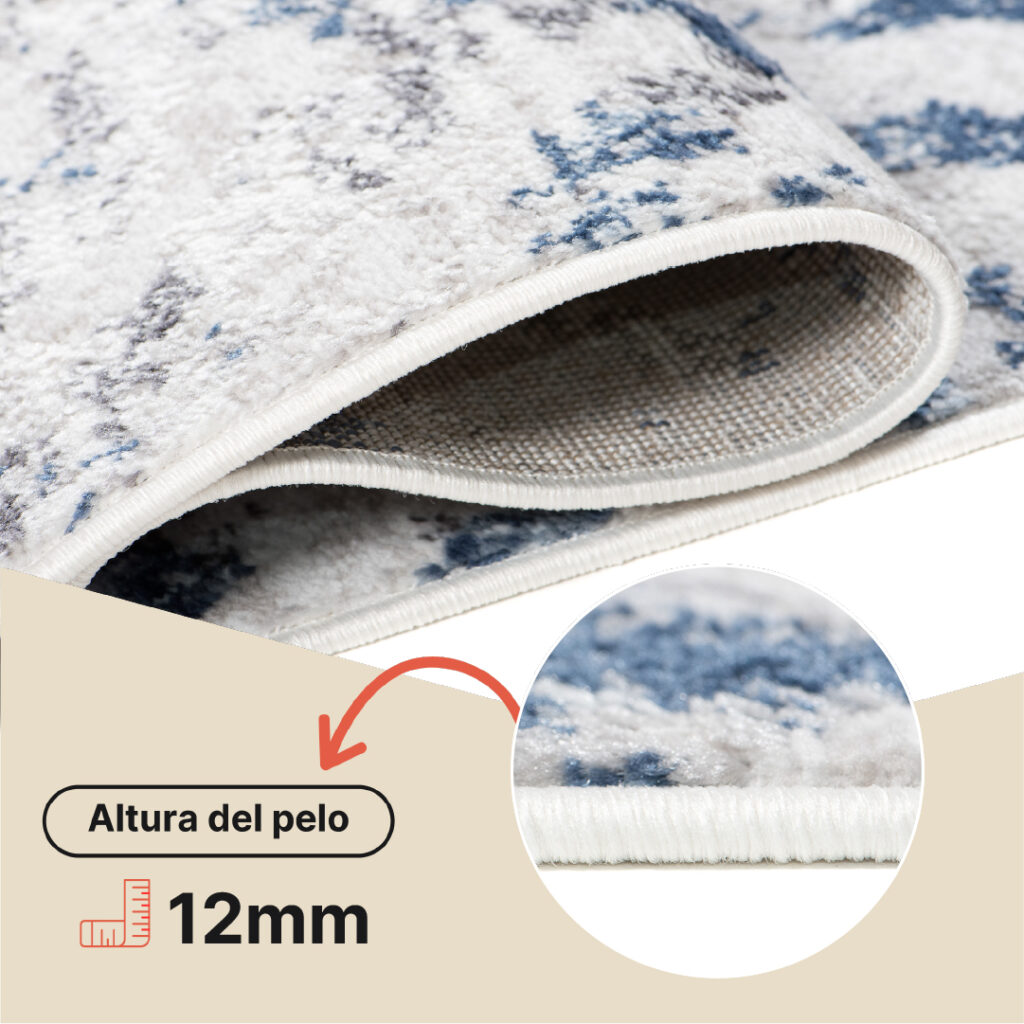 Alfombra Sky Azul Crema Moderno ZigZag