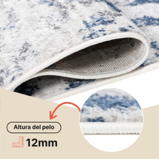 Alfombra Sky Azul Crema Moderno ZigZag