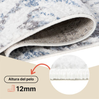 Alfombra Sky Gris Azul Moderna ZigZag