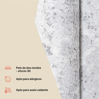 Alfombra Sky Gris Vintage Floral Moteado