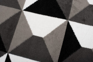 Alfombra de Pasillo Maya Gris Negro Geométrico Cuadrados